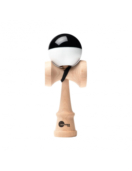 KENDAMA USA KAIZEN 3 SHIFT HALF SPLIT BLACK WHITE