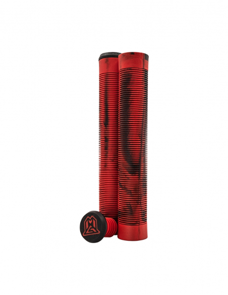 MGP TPR FLANGELESS GRIPS SWIRL RED