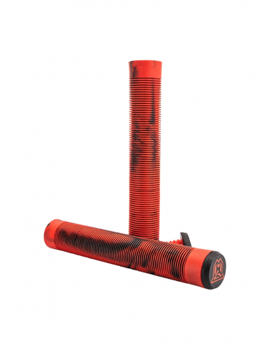 MGP TPR FLANGELESS GRIPS SWIRL RED