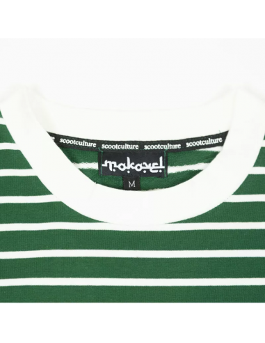 MOKOVEL T-SHIRT WITH GREEN STRIPES