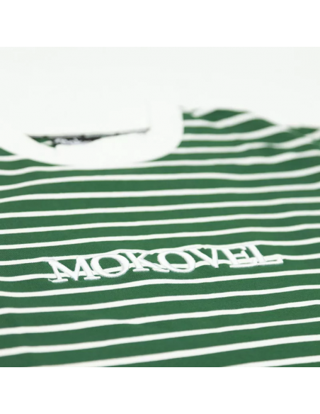 MOKOVEL T-SHIRT WITH GREEN STRIPES