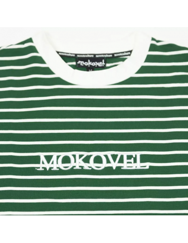 MOKOVEL T-SHIRT WITH GREEN STRIPES
