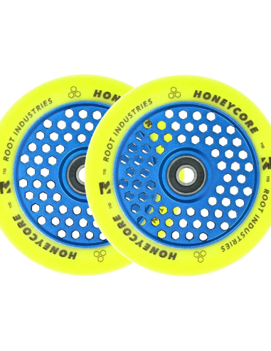 ROOT INDUSTRIES HONEYCORE 110 WHEELS BLUE YELLOW