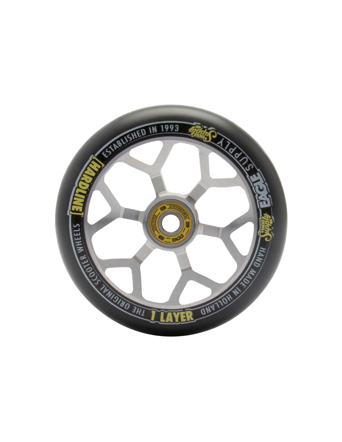 EAGLE SUPPLY 6M 110MM SILVER AND BLACK SCOOTER WHEEL