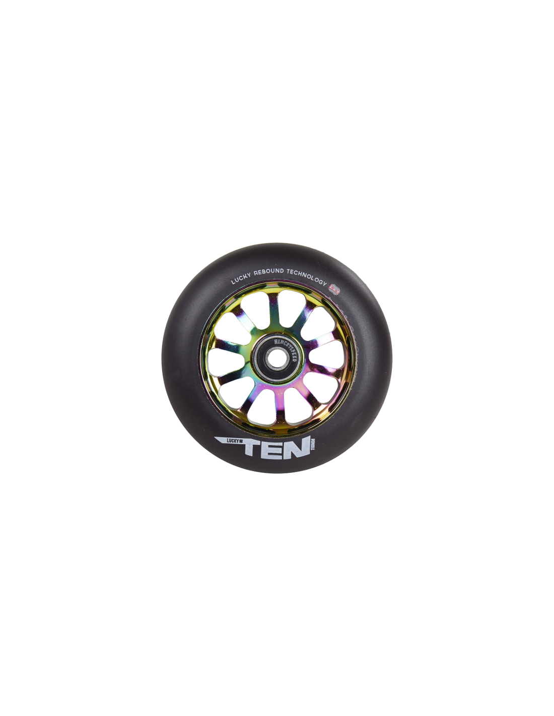 LUCKY TEN NEOCHROME BLACK 110MM STUNT SCOOTER WHEEL