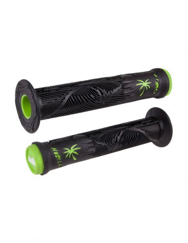 ODI HUCKER FLANGED GRIPS BLACK GREEN