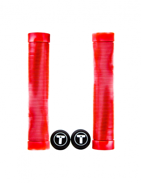 TRYNYTY SWIRL PRO GRIPS RED TRANSPARENT