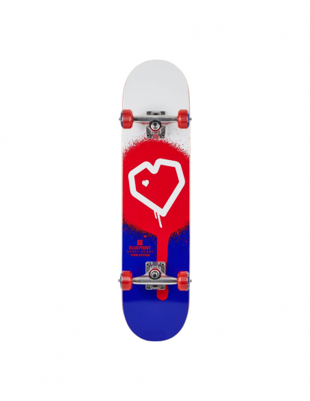 BLUEPRINT SPRAY HEART V2 8.00 RED BLUE